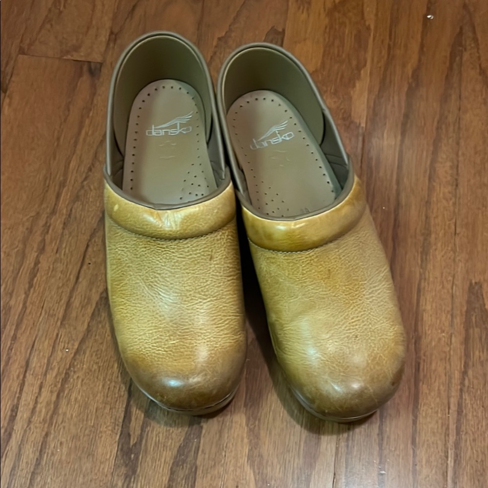 Dansko Tan Leather Clogs